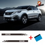 Car Side Vinyl Side Stripes Sticker Vehicle Auto Decals Wraps Body Graphics Sport Styling Vinyl Car Sticker for Peugeot 3008